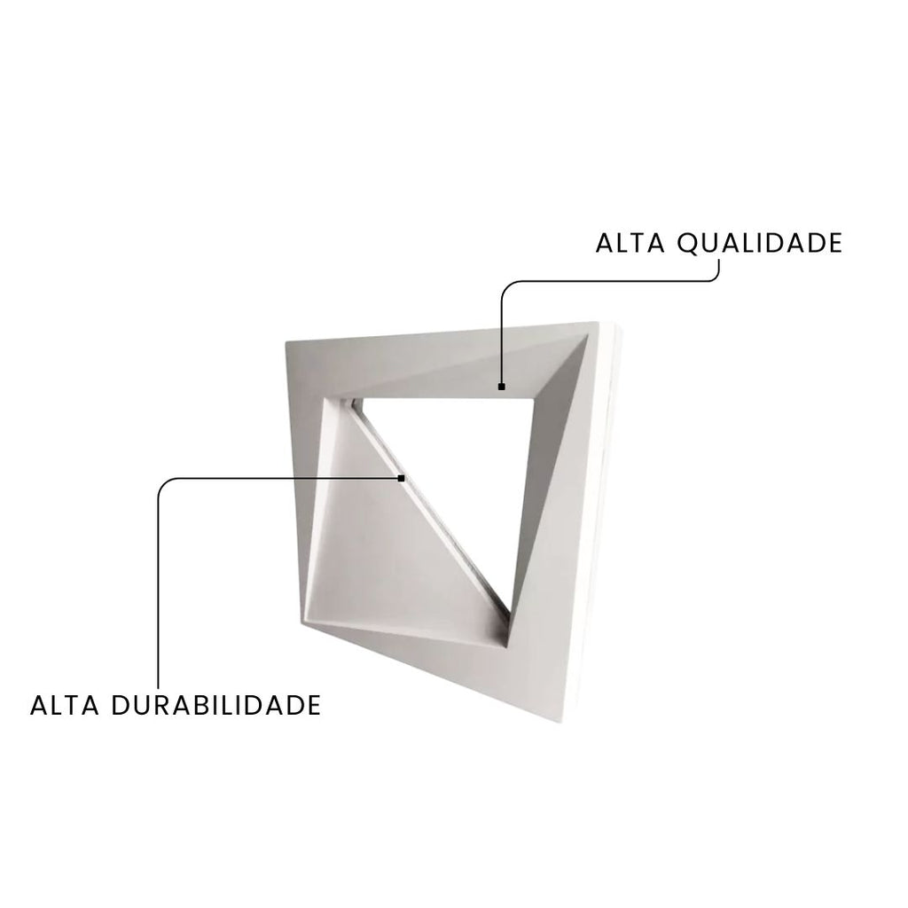Cobogó Vazado Bandeira Branco 40x40x3cm