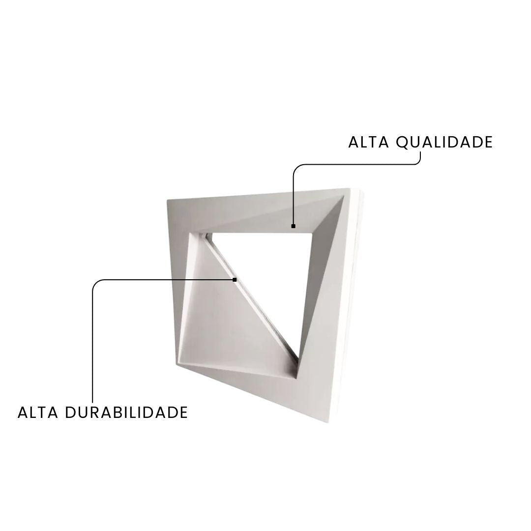 Cobogó Vazado Bandeira Dupla Face Branco 40x40cm