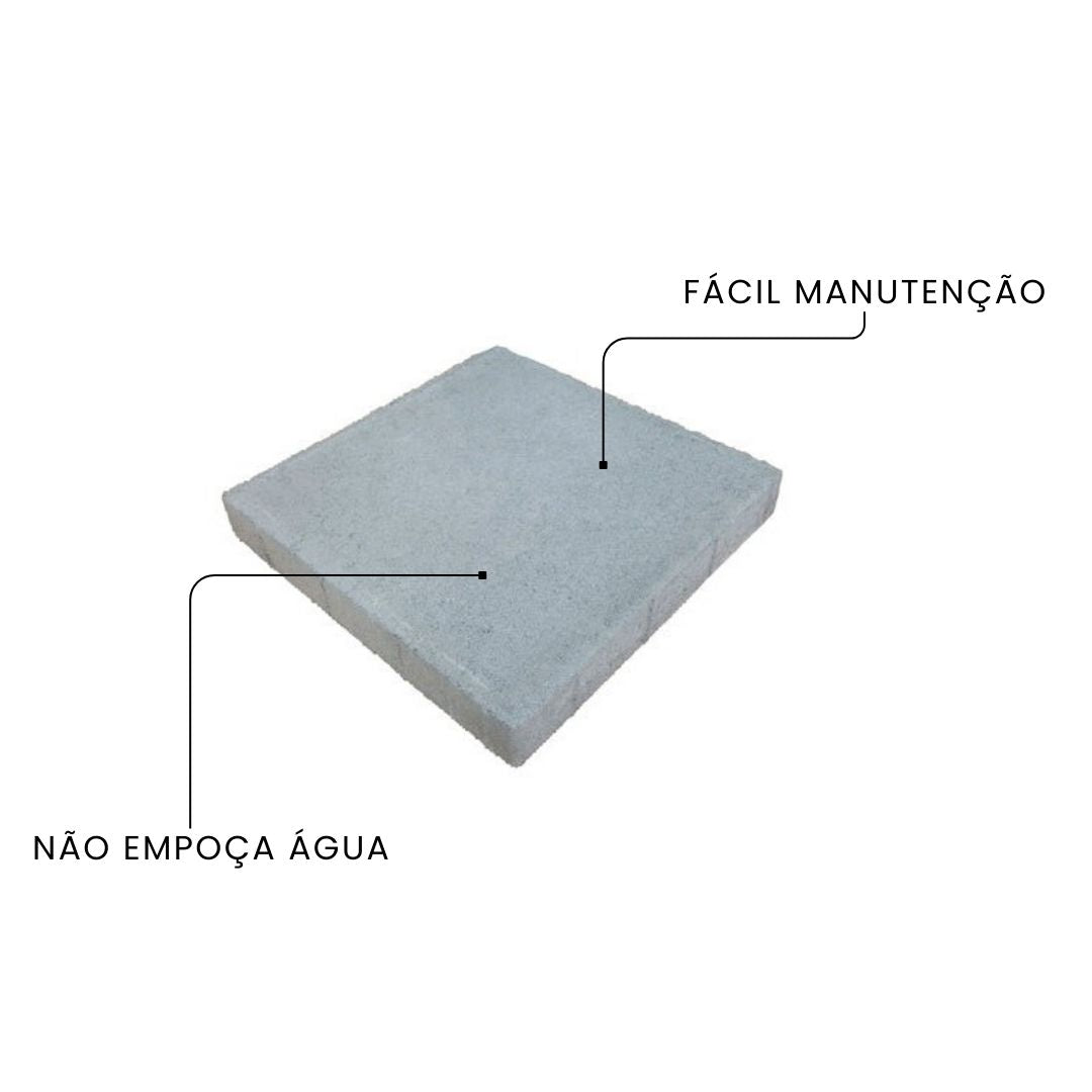 Piso Intertravado Placa 40x40x6cm