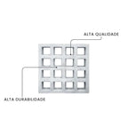 Cobogó Veneziana 16 Furos 39x39x7 Antichuva Cimento Branco