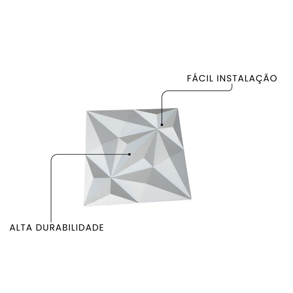 Revestimento 3D Geométrico Interno e Externo 49x49x2,5
