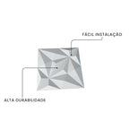 Revestimento 3D Geométrico Interno e Externo 49x49x2,5