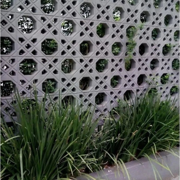 Cobogó Vazado Estilo Árabe Cinza 39x39x7cm