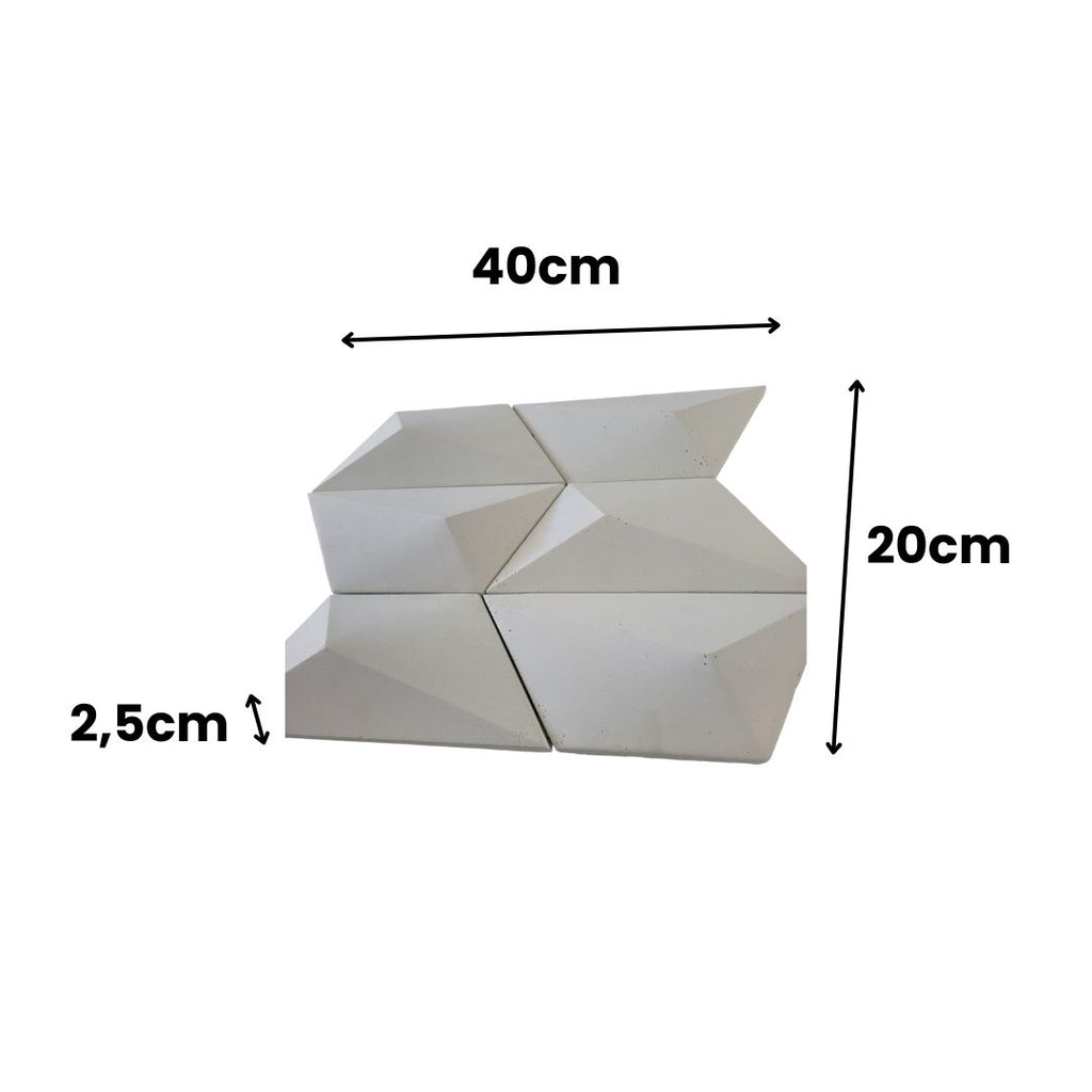 Kit 17 Peças Revestimento 3D 40x20x2,5cm