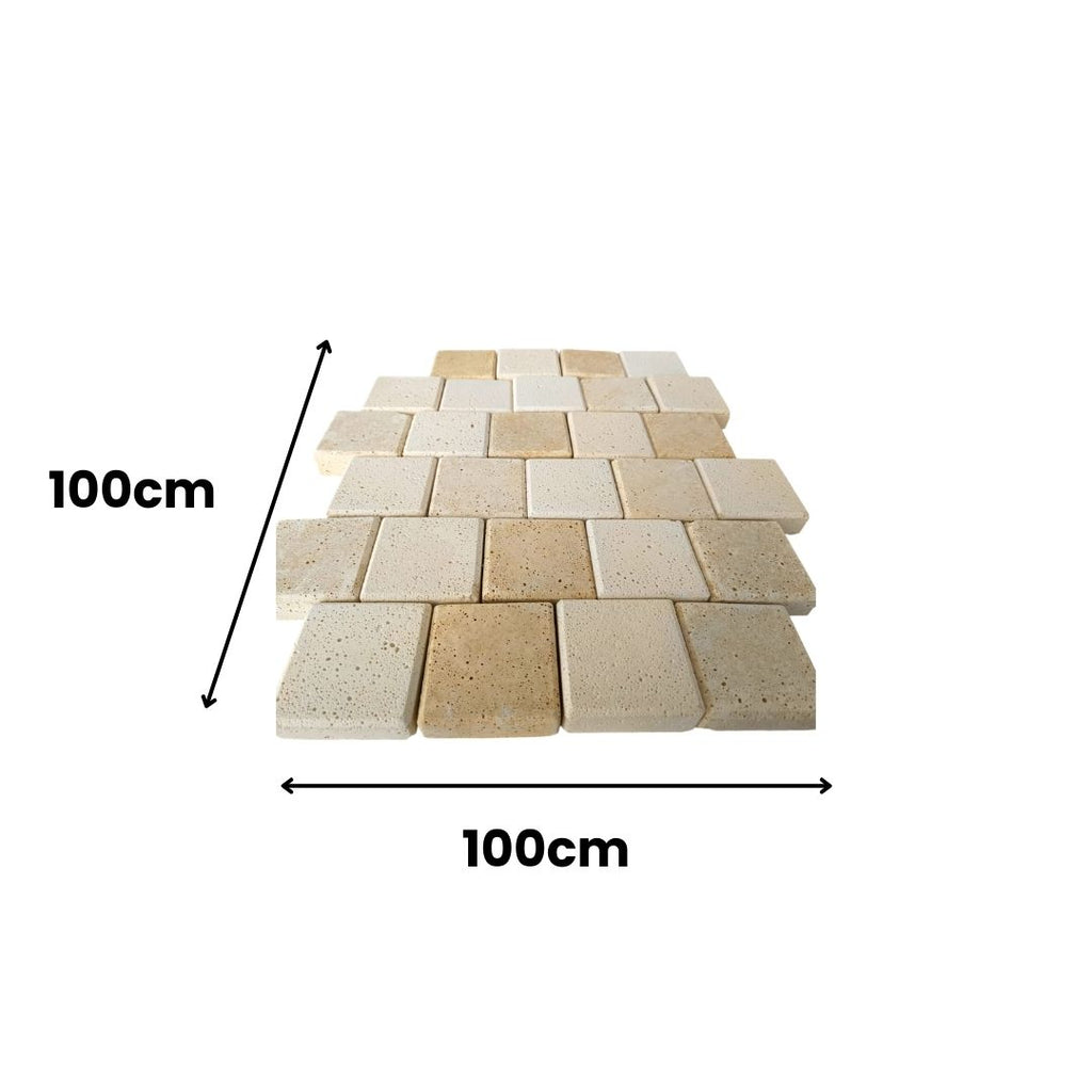 Revestimento Cimentício Mosaico Travertino 1x1