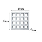 Cobogó Veneziana 16 Furos 39x39x7 Antichuva Cimento Branco