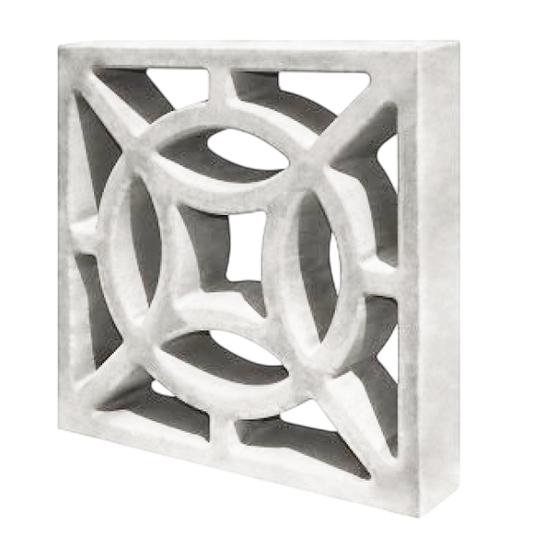 Cobogó Vazado 4 Pontas Branco 39x39x7cm