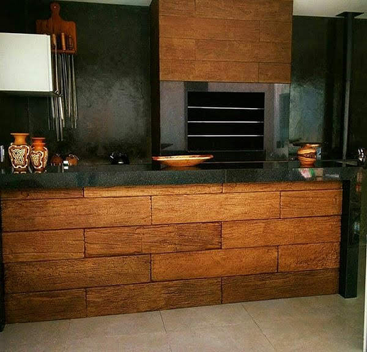 Revestimento 3D Cimenticio Estilo Madeira