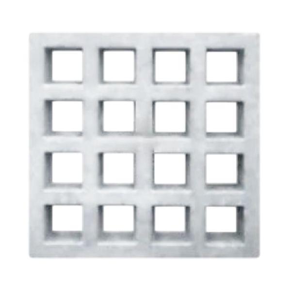 Cobogó Veneziana 16 Furos 39x39x7 Antichuva Cimento Branco