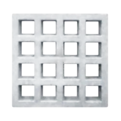 Cobogó Veneziana 16 Furos 39x39x7 Antichuva Cimento Branco
