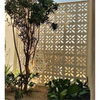 Cobogó Vazado Flor Branco 39x39x7cm