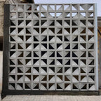 Cobogó Vazado Bandeira Dupla Face Cinza 40x40cm