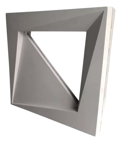 Cobogó Vazado Bandeira Dupla Face Cinza 40x40cm