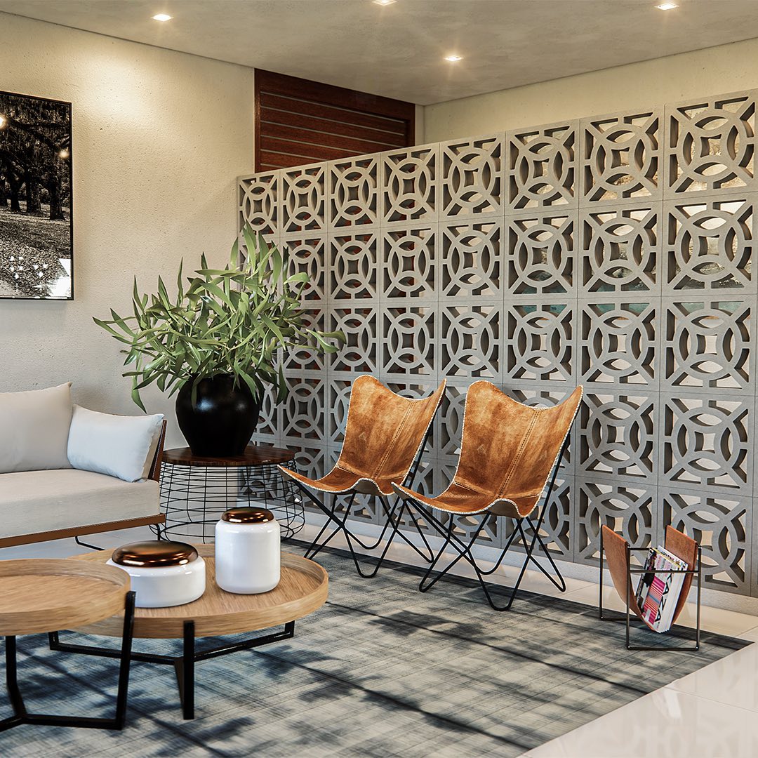 Cobogó Vazado 4 Pontas 39x39x7cm