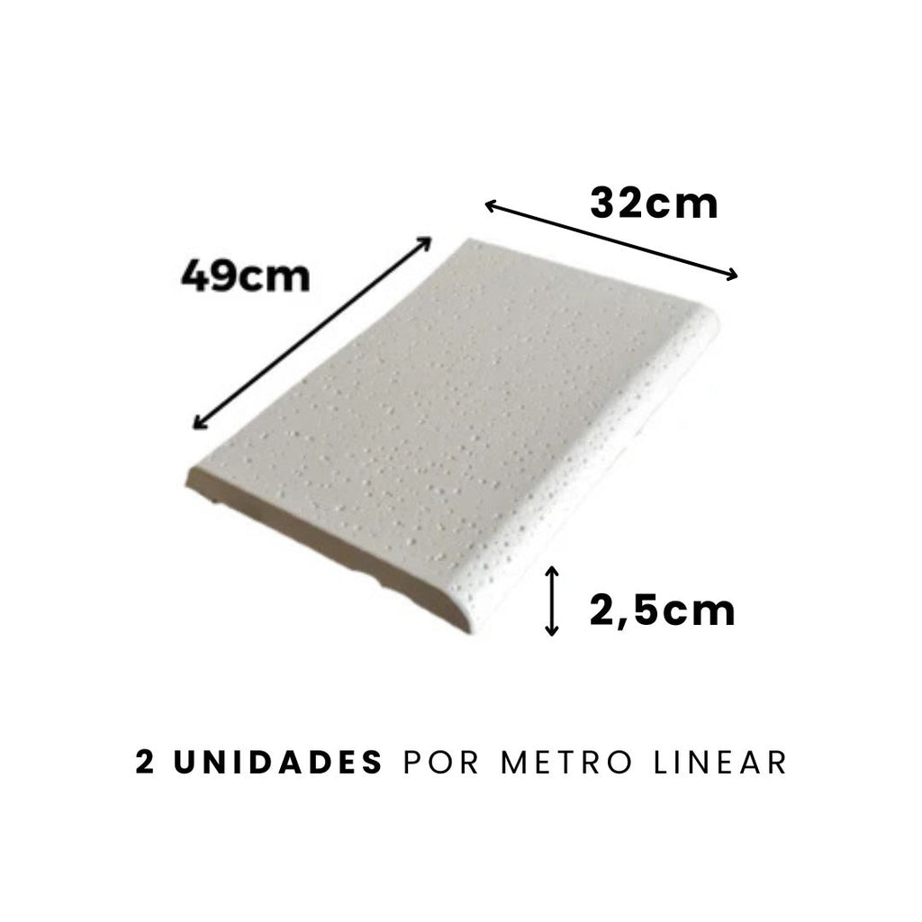 Borda Piscina Atérmica 49 x 32 x 2,5 Rj - Branco