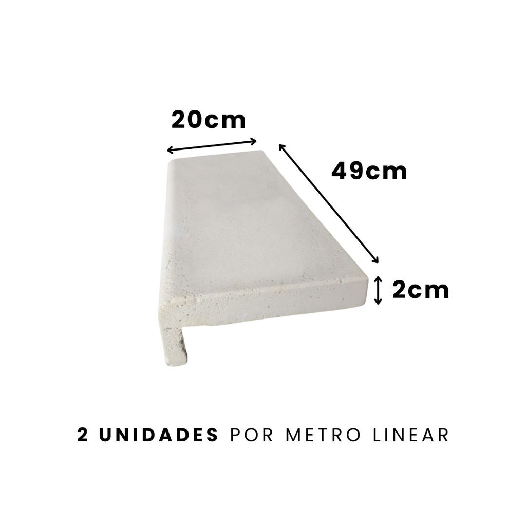 Borda de Piscina Grega Atérmica 49 x 20 x 2,0cm - Rj