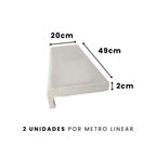 Borda de Piscina Grega Atérmica 49 x 20 x 2,0cm - Rj