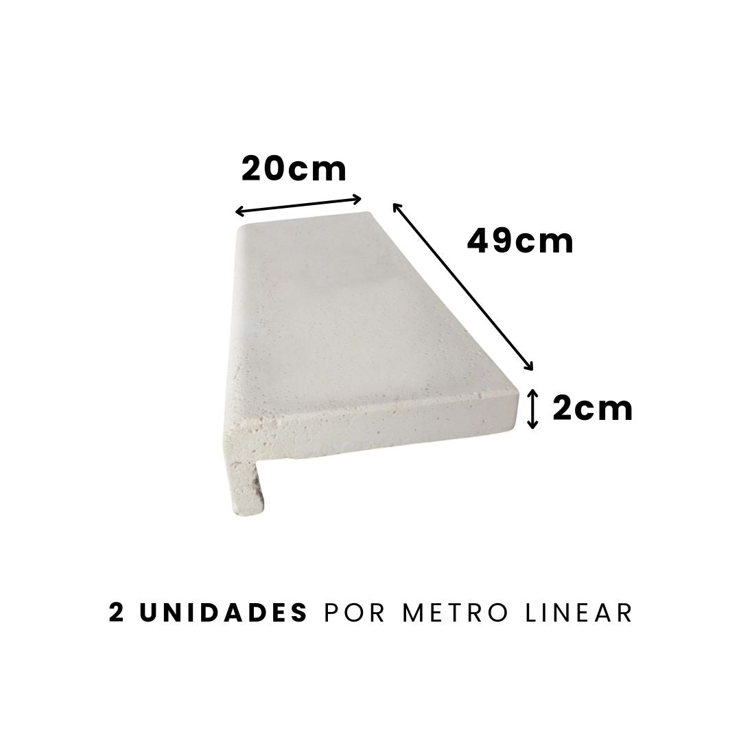 Borda de Piscina Grega Atérmica 49 x 20 x 2,0cm - Rj