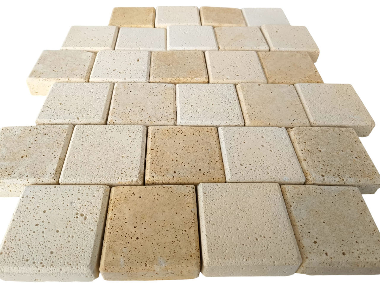 Revestimento Cimentício Mosaico Travertino 1x1