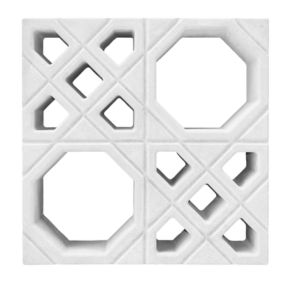 Cobogó Vazado Estilo Árabe Branco 39x39x7cm