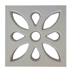 Cobogó Vazado Flor Cinza 39x39x7cm