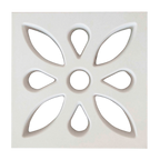 Cobogó Vazado Flor Branco 39x39x7cm