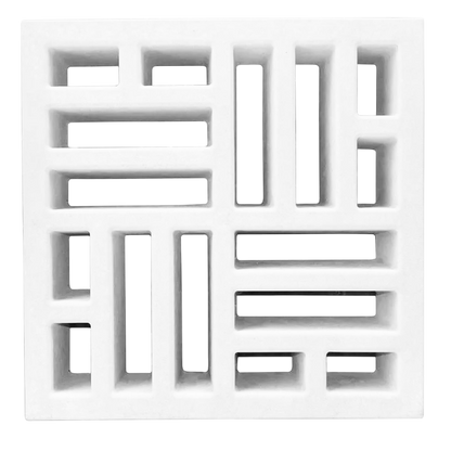 Cobogó Vazado Taco Chinês Branco 39x39x7cm
