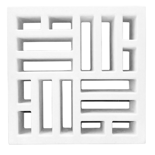Cobogó Vazado Taco Chinês Branco 39x39x7cm