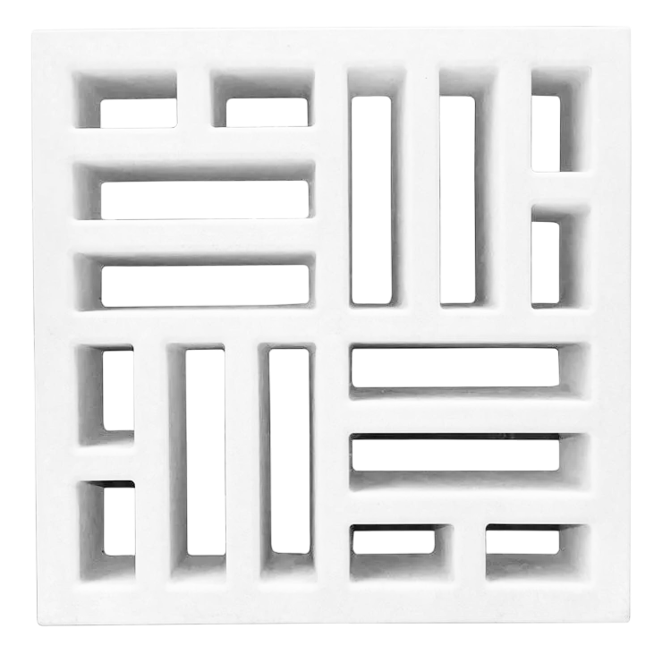 Cobogó Vazado Taco Chinês Branco 39x39x7cm