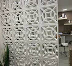 Cobogó Vazado 4 Pontas Branco 39x39x7cm