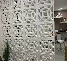 Cobogó Vazado 4 Pontas Branco 39x39x7cm