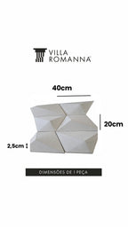 Kit 17 Peças Revestimento 3D Geométrico Interno e Externo 40x20x2,5